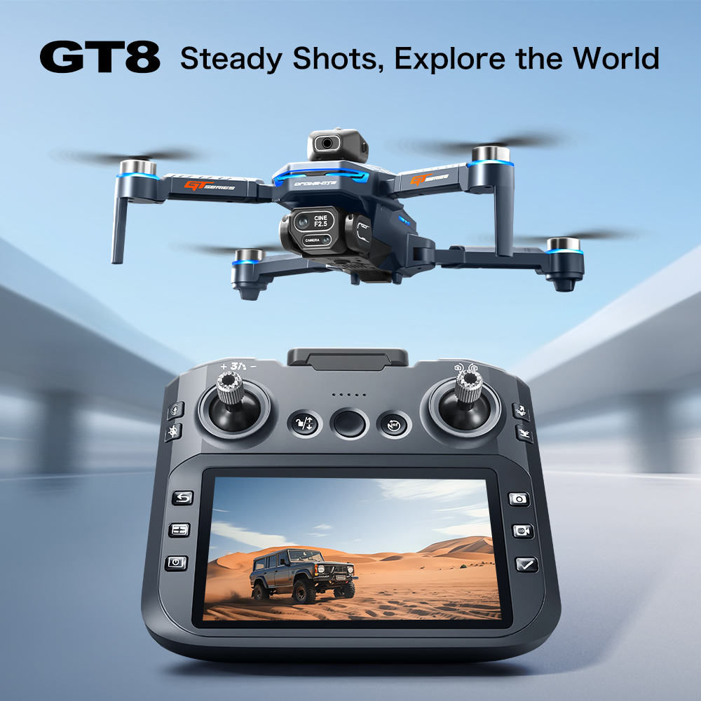 طائرة بدون طيار GT8 ماكس قابلة - مراجعة Drone Kit With Camera وسعره